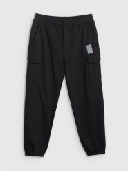4F Spodnie dresowe joggery męskie - czarne XL. Czarne spodnie dresowe męskie 4f, bez wzorów, z dresówki. Za 199.99 zł.