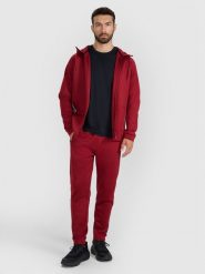 4F Spodnie treningowe szybkoschnące męskie - czerwone 3XL. Czerwone długie spodnie sportowe męskie 4f, bez wzorów, z elastanu. Za 179.99 zł.