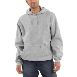 Bluza sportowa męska z kapturem Carhartt Midweight Hooded Sweatshirt. Szare bluzy nierozpinane męskie Carhartt, m, bez wzorów, z kapturem. Za 260.99 zł.