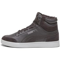 Buty Puma Shuffle Mid Fur, Mężczyźni. Szare buty do biegania męskie Puma, bez wzorów, ze skóry ekologicznej, bez zapięcia, do biegania. W wyprzedaży za 290.00 zł.