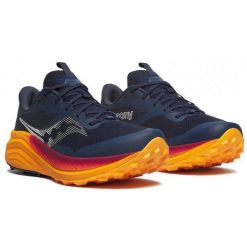 Buty trailowe męskie Saucony Xodus Ultra 3. Niebieskie buty do biegania męskie Saucony, bez wzorów, bez zapięcia, do biegania. Za 687.20 zł.