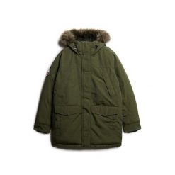 Parka z syntetycznym futrem Superdry Everest. Zielone parki męskie Superdry., na zimę, m, bez wzorów, z syntetyku, bez kaptura. W wyprzedaży za 728.80 zł.