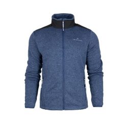 Bluza/sweter Bergson TACT. Niebieskie bluzy nierozpinane męskie Bergson, m, bez wzorów, bez ramiączek, bez kaptura. W wyprzedaży za 265.00 zł.