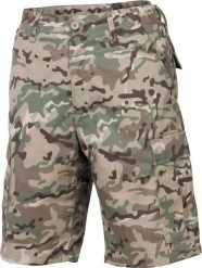 MFH Spodnie US Bermuda BDU operation-camo S. Zielone długie spodnie sportowe męskie MFH, bez wzorów. Za 132.00 zł.