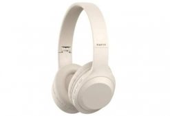 Bezprzewodowe słuchawki nauszne Havit H628BT (beżowe). Brązowe słuchawki bluetooth Havit. Za 56.99 zł.