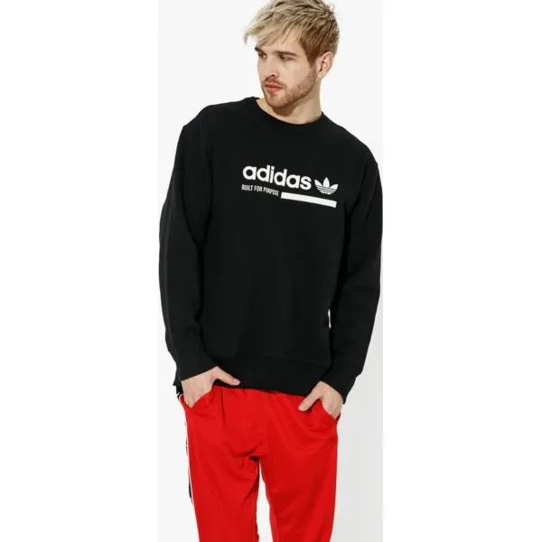 Adidas Bluza Kaval Crew Kaval , czarny, rozmiar XL. Czarne bluzy nierozpinane męskie ADIDAS, m, z aplikacjami, z bawełny, bez ramiączek, bez kaptura. W wyprzedaży za 199.99 zł.