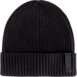 Czapka CALVIN KLEIN - Octave Hat K50K501334 001. Czarne czapki męskie Calvin Klein, z bawełny. W wyprzedaży za 159.00 zł.