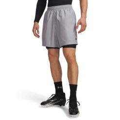 Spodenki fitness męskie Under Armour Tech™ Woven. Szare szorty sportowe męskie Under Armour, bez wzorów, z materiału, sportowe. Za 129.99 zł.