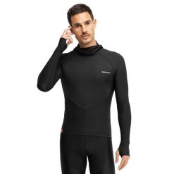 Męska kolarska termoaktywna podkoszulka potówka z kapturem Siroko DW Finestre. Czarne kurtki treningowe męskie SIROKO, m, bez wzorów, z materiału, z kapturem, rowerowe. Za 421.00 zł.