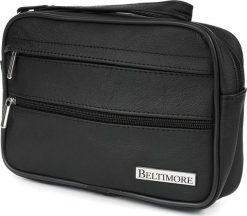 Beltimore Saszetka męska skórzana do ręki czarna Beltimore R02. Czarne saszetki męskie Beltimore, bez wzorów, do ręki. Za 99.99 zł.