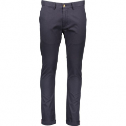 Spodnie chino - Skinny fit - w kolorze granatowym. Niebieskie eleganckie spodnie męskie Ben Sherman, w paski, z materiału. W wyprzedaży za 173.95 zł.