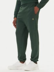 Calvin Klein Jeans Spodnie dresowe LV04RD241G Zielony Regular Fit. Zielone spodnie dresowe męskie Calvin Klein Jeans, bez wzorów, z bawełny. Za 279.99 zł.
