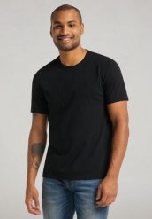 MUSTANG ALEX C EMBROIDERY MĘSKI T-SHIRT KOSZULKA LOGO TEE BLACK 1015050 4142. Czarne t-shirty męskie Mustang, m, bez wzorów, z bawełny, bez kołnierzyka, bez ramiączek. Za 69.99 zł.