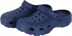 BCTRACE - Klapki TRACE tworzywo EVA wsuwane pasek dwufunkcyjny przekładanyy na piętę wyprofilowana podeszwa komfort użytkowania - granatowy 36. Niebieskie klapki i japonki męskie Reis, bez wzorów, z tworzywa sztucznego. Za 27.34 zł.