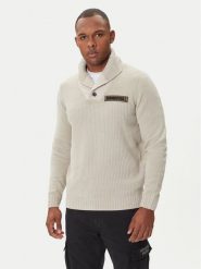 Aeronautica Militare Sweter 252MA1574UL00539 Beżowy Regular Fit. Brązowe kardigany męskie Aeronautica Militare, m, bez wzorów, z bawełny, bez ramiączek. Za 1,049.00 zł.