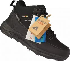 Buty trekkingowe męskie American Club Młodzieżowe buty zimowe trekkingowe American Club DWT232/24BL czarne 36. Czarna buty trekkingowe męskie American CLUB, na zimę, bez wzorów, bez zapięcia. Za 195.00 zł.