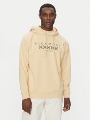 Richmond X Bluza UMP25006FE Beżowy Regular Fit. Brązowe bluzy nierozpinane męskie Richmond X, l, bez wzorów, z bawełny, bez ramiączek, bez kaptura. Za 229.99 zł.