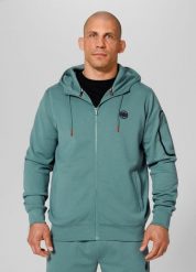 Bluza męska Pitbull rozpinana z kapturem Explorer. Zielone bluzy z kapturem męskie PITBULL, l, bez wzorów, z kapturem. Za 289.00 zł.