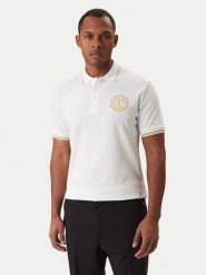 Versace Jeans Couture Polo 80GAGT03 CJ01T Biały Regular Fit. Białe koszulki polo męskie Versace Jeans Couture, m, bez wzorów, z bawełny, bez kołnierzyka, bez ramiączek. Za 679.99 zł.