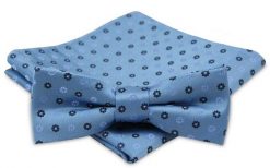 Modna Mucha Męska - Alties - Niebieska we Wzór Kwiatowy. Niebieskie krawaty i muchy męskie Alties, bez wzorów, eleganckie. Za 54.00 zł.