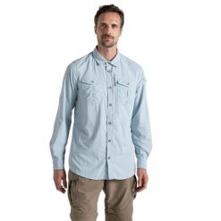 Męska Koszula Z Długim Rękawem Adventure III Nosilife. Niebieskie koszule męskie Craghoppers, m, bez wzorów, bez kołnierzyka, bez ramiączek. Za 358.99 zł.