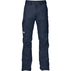 Spodnie turystyczne męskie Fjallraven Karl Pro Trousers. Niebieskie długie spodnie sportowe męskie Fjällräven, bez wzorów, trekkingowe. Za 629.99 zł.