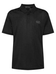 EA7 Emporio Armani Polo 7M001287 AF22277 Czarny Regular Fit. Czarne koszulki polo męskie EA7 Emporio Armani, m, bez wzorów, z syntetyku, bez kołnierzyka, bez ramiączek. Za 509.99 zł.