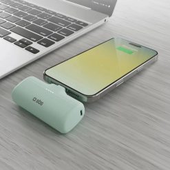 SBS EcoPower 5000 mAh 10W z wbudowanym portem USB-C zielony. Zielone powerbanki SBS Mobile. Za 79.14 zł.