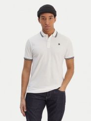 G-Star Raw Polo Dunda D17127-5864 Biały Regular Fit. Białe koszulki polo męskie G-Star Raw, l, bez wzorów, z bawełny, retro, bez kołnierzyka, bez ramiączek. Za 339.99 zł.