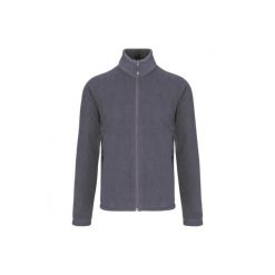 Gruby polar zapinany na zamek błyskawiczny Kariban Marco. Szare bluzy z polaru męskie KARIBAN, m, bez wzorów, z materiału, bez ramiączek, bez kaptura. Za 190.00 zł.