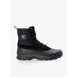 Buty zimowe męskie Sorel Buxton Lite Boot WP. Czarne buty trekkingowe męskie Sorel, na zimę, bez wzorów, bez zapięcia, trekkingowe. Za 496.99 zł.