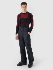 4F Spodnie narciarskie z szelkami membrana Dermizax 20000 męskie - czarne 3XL. Czarne spodnie narciarskie i snowboardowe męskie 4f, bez wzorów, z dzianiny, narciarskie, Dermizax. W wyprzedaży za 699.99 zł.