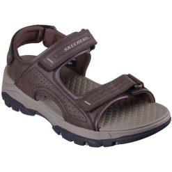 Sandały męskie Skechers Tresmen Garo. Brązowe sandały męskie Skechers, bez zapięcia. Za 390.00 zł.