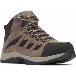 Buty trekkingowe męskie Columbia Crestwood Mid. Brązowe buty trekkingowe męskie Columbia, bez wzorów, z materiału, za kostkę, bez zapięcia, trekkingowe. Za 494.00 zł.