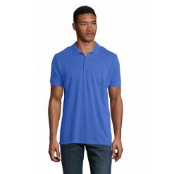 Męska Koszulka Polo Planet. Niebieskie koszulki polo męskie SOL'S, m, bez wzorów, sportowe, bez kołnierzyka, bez ramiączek. Za 64.99 zł.