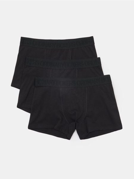 Bawełniane bokserki classic 3 pack - czarny. Czarne bokserki męskie Sinsay, l, bez wzorów, z bawełny. Za 29.99 zł.