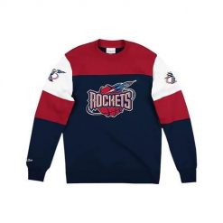 Bluza sportowa męska Mitchell & Ness Houston Rockets. Czerwone bluzy nierozpinane męskie Mitchell & Ness, l, bez wzorów, sportowe, bez ramiączek, bez kaptura. Za 517.00 zł.
