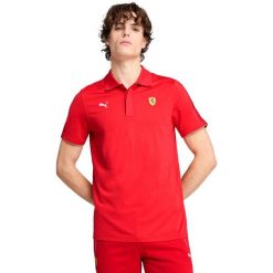 Koszulka Puma Ferrari Race Cloudspun Polo, Mężczyźni. Czerwone koszulki polo męskie Puma, m, bez wzorów, bez kołnierzyka, bez ramiączek. W wyprzedaży za 241.50 zł.