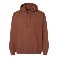 Bluza Z Kapturem Dla Dorosłych Unisex Softstyle Fleece Midweight. Brązowe bluzy nierozpinane męskie GILDAN, m, bez wzorów, bez ramiączek, z kapturem. Za 78.99 zł.