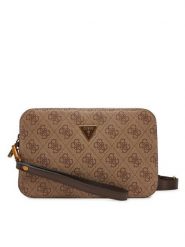 Guess Saszetka PMMILO P5245 Brązowy. Brązowe saszetki męskie Guess, z aplikacjami, ze skóry. Za 219.99 zł.