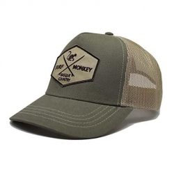 Czapka Trucker - 5 Paneli / Jeden Rozmiar (Zielony/Beżowy). Zielone czapki męskie SURF MONKEY, bez wzorów, sportowe. Za 159.95 zł.