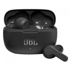 Słuchawki bezprzewodowe TWS JBL Wave 200. Czarne słuchawki bluetooth JBL. W wyprzedaży za 202.75 zł.