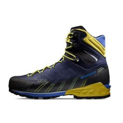Buty trekkingowe męskie Mammut Kento Advanced High Gtx. Niebieskie buty trekkingowe męskie Mammut, bez wzorów, z materiału, za kostkę, bez zapięcia, trekkingowe. W wyprzedaży za 963.05 zł.