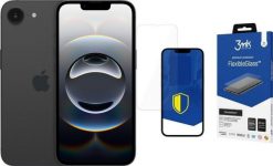 Smartfon Apple iPhone 16e 5G 8/256GB Czarny (MD1T4) + FlexibleGlass. Czarne smartfony Apple. Za 3,281.00 zł.