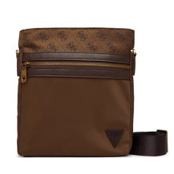 Saszetka Guess. Brązowe saszetki męskie Guess, z aplikacjami, małe. Za 329.99 zł.