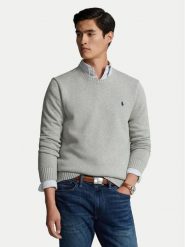 Polo Ralph Lauren Sweter 710810846004 Szary Regular Fit. Szare kardigany męskie Polo Ralph Lauren, bez wzorów, z bawełny, bez kołnierzyka, bez ramiączek. Za 629.99 zł.