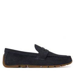 Mokasyny Clarks. Niebieskie mokasyny męskie Clarks, bez zapięcia. Za 389.99 zł.