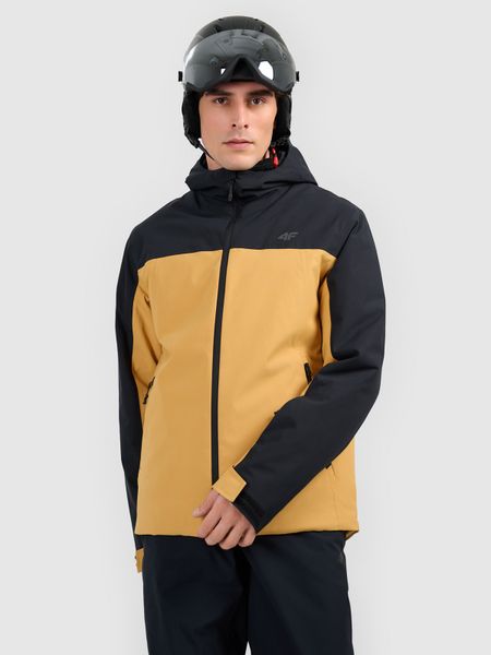 4F Kurtka narciarska membrana 5000 męska - pomarańczowa S. Brązowe kurtki narciarskie i snowboardowe męskie 4f, na zimę, m, bez wzorów, z tkaniny, bez kaptura, narciarskie. Za 349.99 zł.