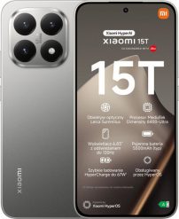 Smartfon Xiaomi 15T 5G 12/512GB Szary (MZB0KYHEU). Szare smartfony Xiaomi. Za 3,060.26 zł.