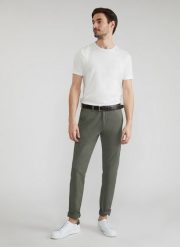 PAKO LORENTE – Spodnie męskie P22SB-WX-011-Z-0. Zielone eleganckie spodnie męskie Pako Lorente, bez wzorów, z bawełny, casualowe. Za 89.99 zł.